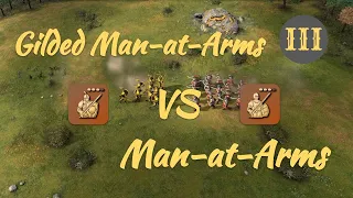 Gilded Man-at-Arms vs Man-at-Arms in Castle