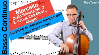 B. Marcello Allegro Cello Sonata No. 2 E Minor | Cello Sheet Music |  Continuo Accompaniment