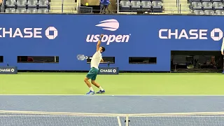 Novak Djokovic Serve practice against Alexander Zverev at Usopen 2023 Arthur Ashe Staduim