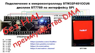 Подключение дисплея ST7789 к микроконтроллеру STM32 по SPI c DMA без HAL: явное преимущество DMA