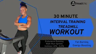 30 Minute Fat Burning Interval Training Treadmill Workout