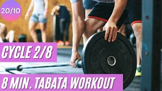 8 Minute TABATA Workout Music| TABATA Cycle 1/8 With Vocal Cues (Work: 20 Secs | Rest: 10 Secs) 🔥🔥