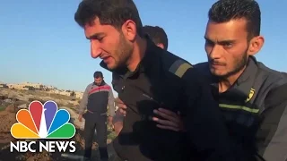 Father Mourns At Grave Of Baby Twins Killed In Suspected Gas Attack | NBC News