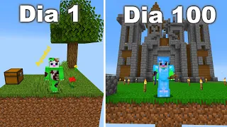 Sobrevivi 100 Días en Skyblock Hardcore Minecraft