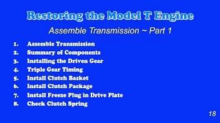 Engine 18 Assemble Transmission Part 1