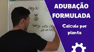 Como calcular adubação formulada em grama por planta - Recomendação