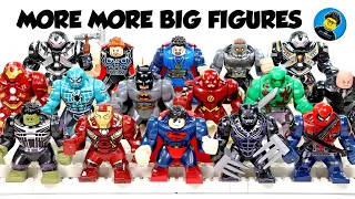 Lego Marvel & DC BigFigs Superman Hulkbuster Batman Avengers & Justice League Unofficial Knockoffs