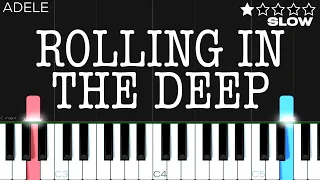 Adele - Rolling In The Deep | EASY SLOW Piano Tutorial