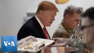 President Donald Trump Serves Thanksgiving Dinner to US Troops During Surprise Visit to Afghanistan