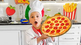 Aprenda a cozinhar pizza com Chris e mamãe