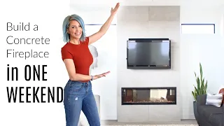 DIY Concrete Fireplace in ONE WEEKEND | Building Plans