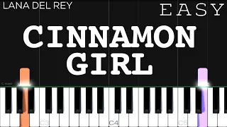 Lana Del Rey - Cinnamon Girl | EASY Piano Tutorial