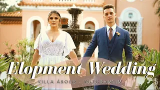 Casamento ELOPEMENT WEDDING - Incrível Making Of dos Noivos Amanda e Well na Villa Ásolo Votorantim