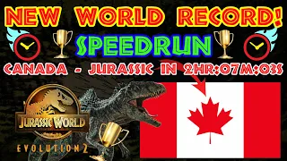 NEW WR! - Speedrun - Canada Jurassic Challenge in 2hr:07m:03s - Jurassic World Evolution 2