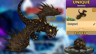 Halcyard Max Level 134 Titan Mode - New Unique Sentinel - Dragons:Rise of Berk