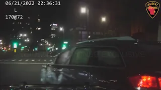 Dash Cam: Suspect Arrested Barefoot After PIT Maneuver in Downtown Milwaukee