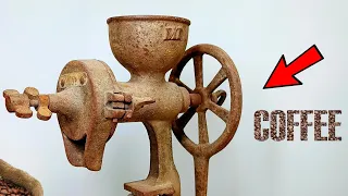 Rusty Antique Coffee Grinder Machine - Restoration