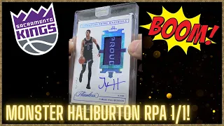 HUGE 1/1 TYRESE HALIBURTON! WOW! 2020/21 Panini Flawless Basketball Hobby 2 Box Case Break #18