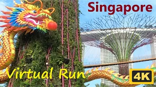 SINGAPORE - MARINA BAY & GARDENS BY THE BAY - Virtual Run in 4K/HD