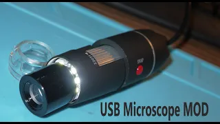 USB microscope 1600X mod divergent lens