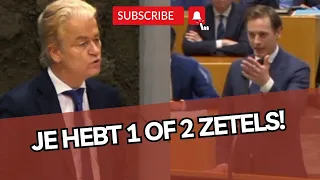 Wilders zet Dassen op zijn PLEK! 'Je hebt 1 of 2 zetels!'