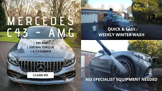 Quick Easy Low-Cost Winter Car Cleaning for the Enthusiastic Amateur - Cleaning the Mercedes C43 AMG