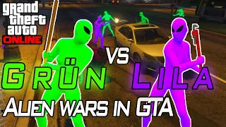 ALIEN GANG ! Green vs Purple | Gta 5 Online