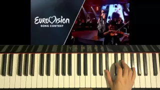 HOW TO PLAY - ZAA Sanja Vučić - Goodbye (Shelter) - Eurovision 2016 SERBIA (Piano Tutorial)