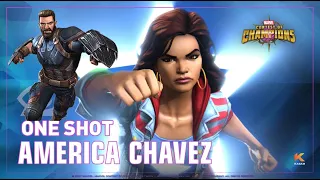 How to Easily Defeat America Chavez. ONE SHOT |Cavalier/Uncollected| Marvel Contest Of Champions.