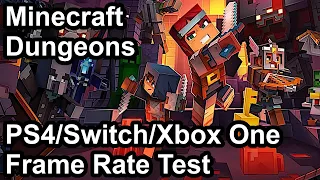 Minecraft Dungeons Switch vs PS4/Pro vs Xbox One/X Frame Rate Comparison