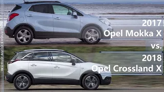 2017 Opel Mokka X vs 2018 Opel Crossland X (technical comparison)