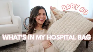 WHAT'S IN MY HOSPITAL BAG 2024 FOR BABY NUMBER THREE?! MOM AND BABY LABOR AND DELIVERY