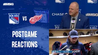 Gallant, Zibanejad, Trouba & Halak React To Rangers 3-2 OT Loss To Detroit | New York Rangers