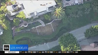 Minor landslide takes out hillside near singer Johnny Mathis' Hollywood Hills home