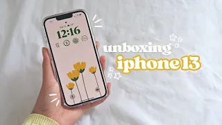 iphone 13 unboxing 2023 (pink, 128gb) aesthetic unboxing + accessories 🧸