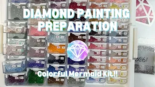 Colorful Mermaid Kit Up!! | Diamond Painting Preparation