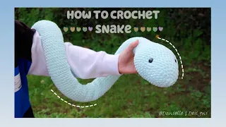 How to crochet snake amigurumi 🐍 Crochet plushies