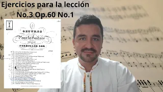 Ejercicios para la lección No.3 Op.60 No.1 - Fernando Sor