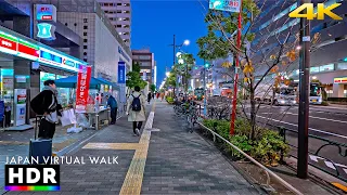 Japan - Tokyo Toyocho Late Afternoon Walk to Night • 4K HDR