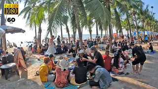 THAILAND TRAVEL |  Walking on Bang Saen Beach | A lot of Food and Popular Beach at Thai