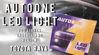@autooneled White LED lights fog light install and review. Toyota RAV4