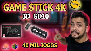 Novo Game Stick 4k 3D / GD10 - 40mil jogos