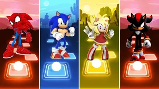 Spider Man Sonic 🆚 Super Amy Rose 🆚 Shadow Sonic 🆚 Muscular Sonic | Sonic EDM Rush Gameplay