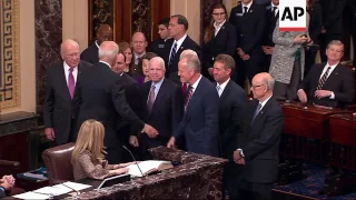 Raw: Biden Swears In Senate of 115th Congress