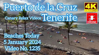 TENERIFE 🏝️ Puerto de la Cruz Beaches Today Teneriffa 5 January 2024