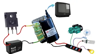 I turn Tv Flyback into a 12v TO 220v inverter circuit