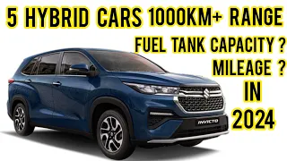 5 hybrid cars 1000km+ range single tank || top 5 range hybrid cars in India #trendingvideo #viral