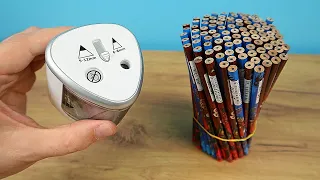 Сколько карандашей заточит китайская электроточилка за 1 минуту? Электро точилка с Алиэкспресс!