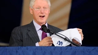 Bill Clinton gave a commencement speech at Yale University Sunday.