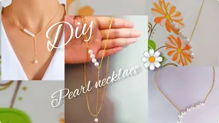 diy beautiful pearl necklace 🌼 / Artsh